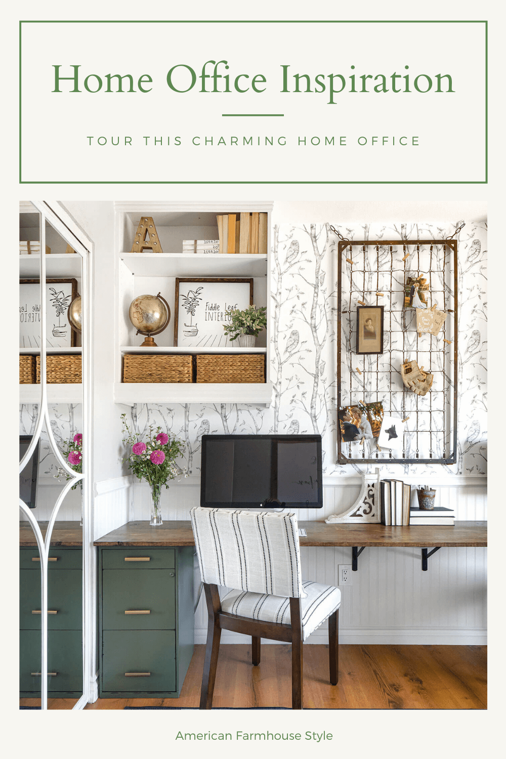 A Home Office with Farmhouse Charm - American Farmhouse Style