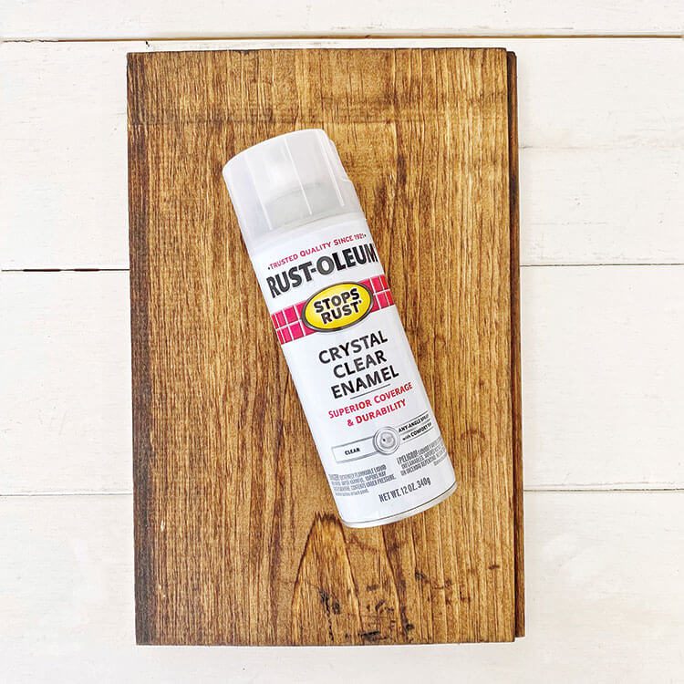 Rustoleum crystal clear on sale enamel on wood