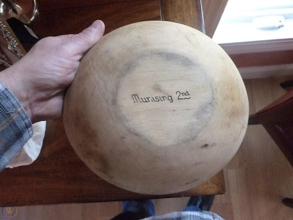 Bottom of Munising bowl with stamp