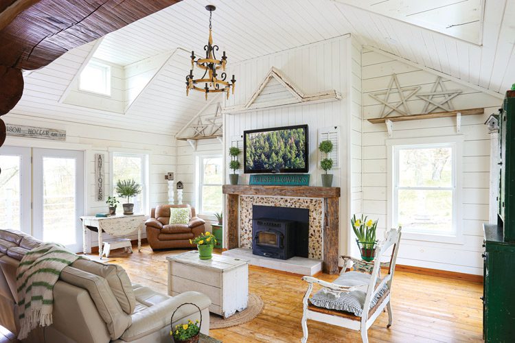 spring farmhouse living room