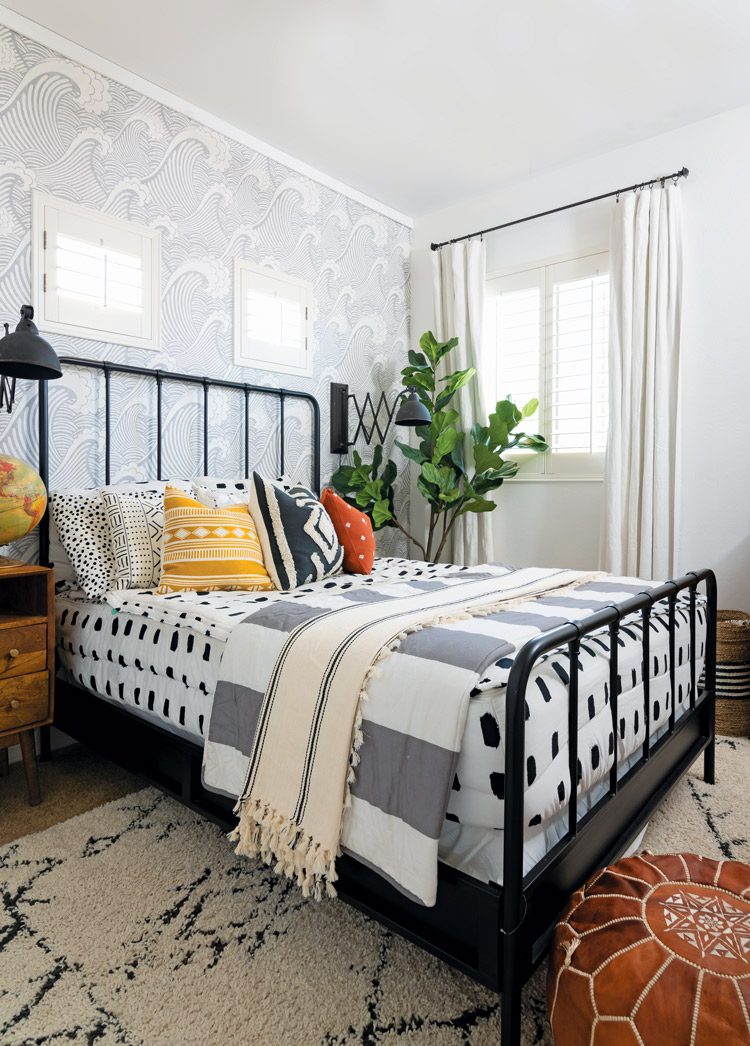 Desert farmhouse boho bedroom