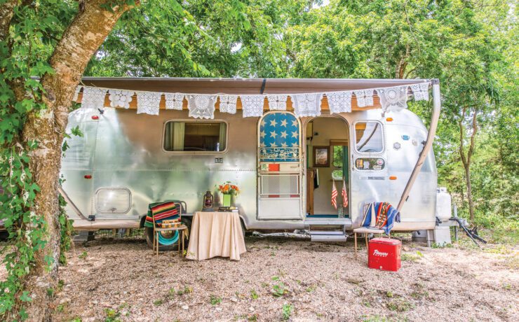 vintage Airstream with Southwestern decor