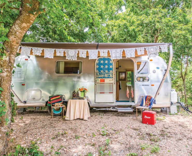 vintage Airstream with Southwestern decor