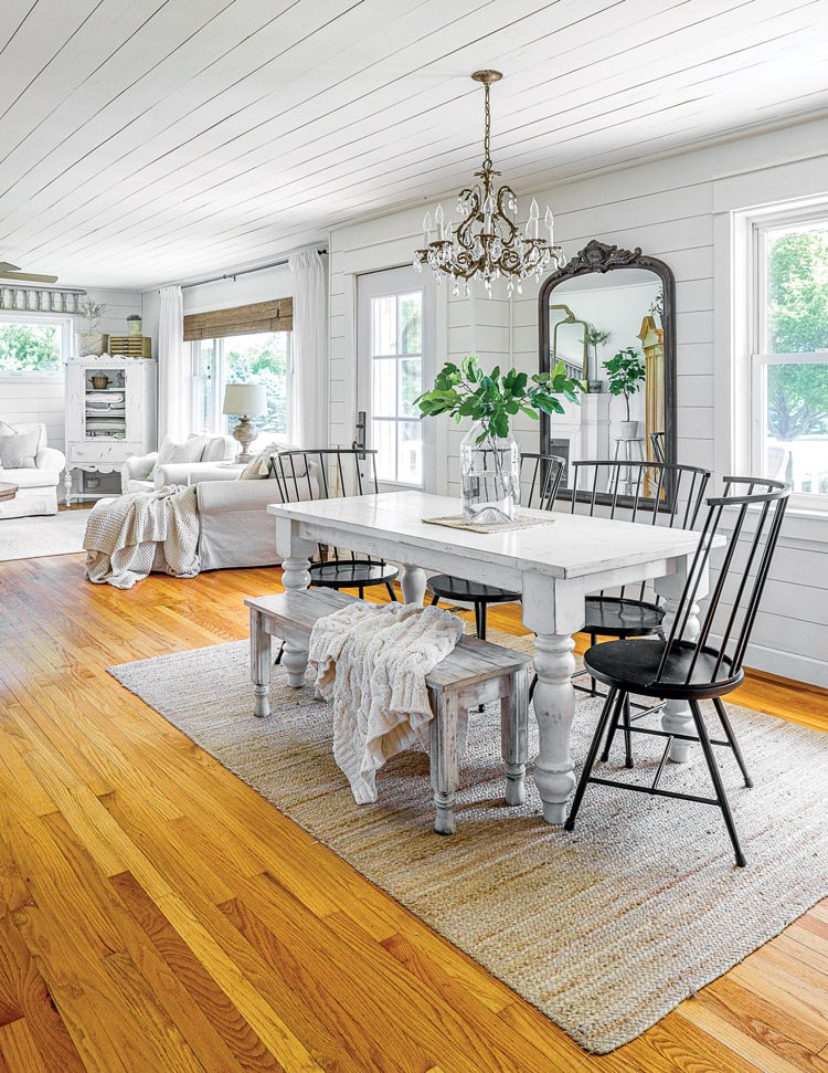 farmhouse dining and living room