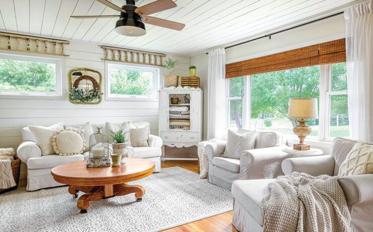 Iowa fixer-upper living room