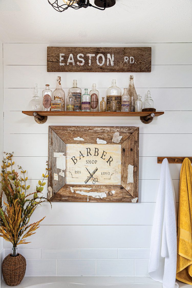 vintage signs and bottle collection