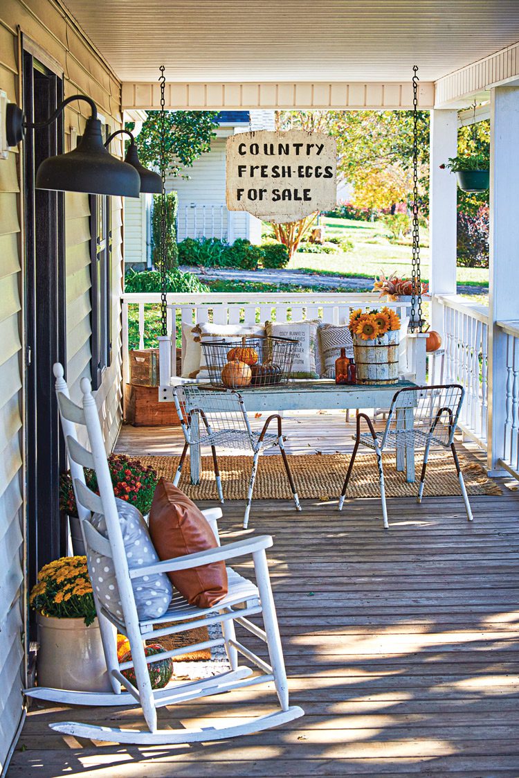 fall rustic porch