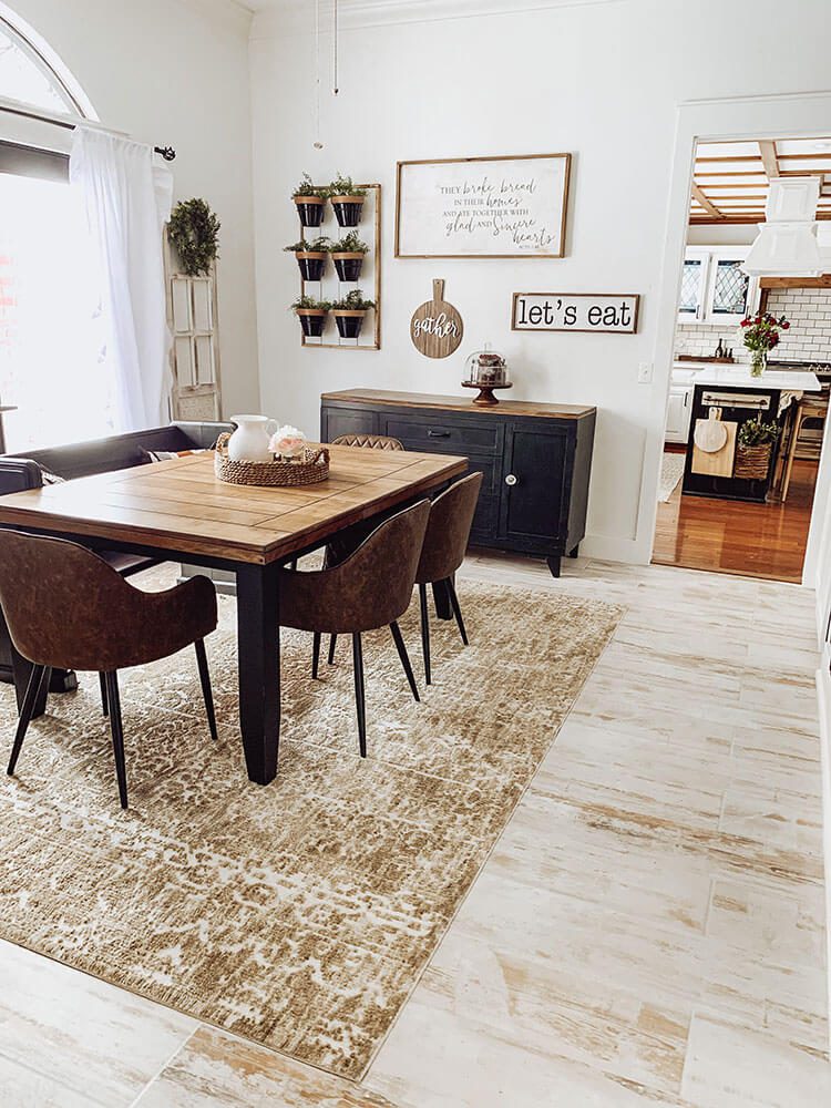 Dining room Astra Spanbauer redid with white and black