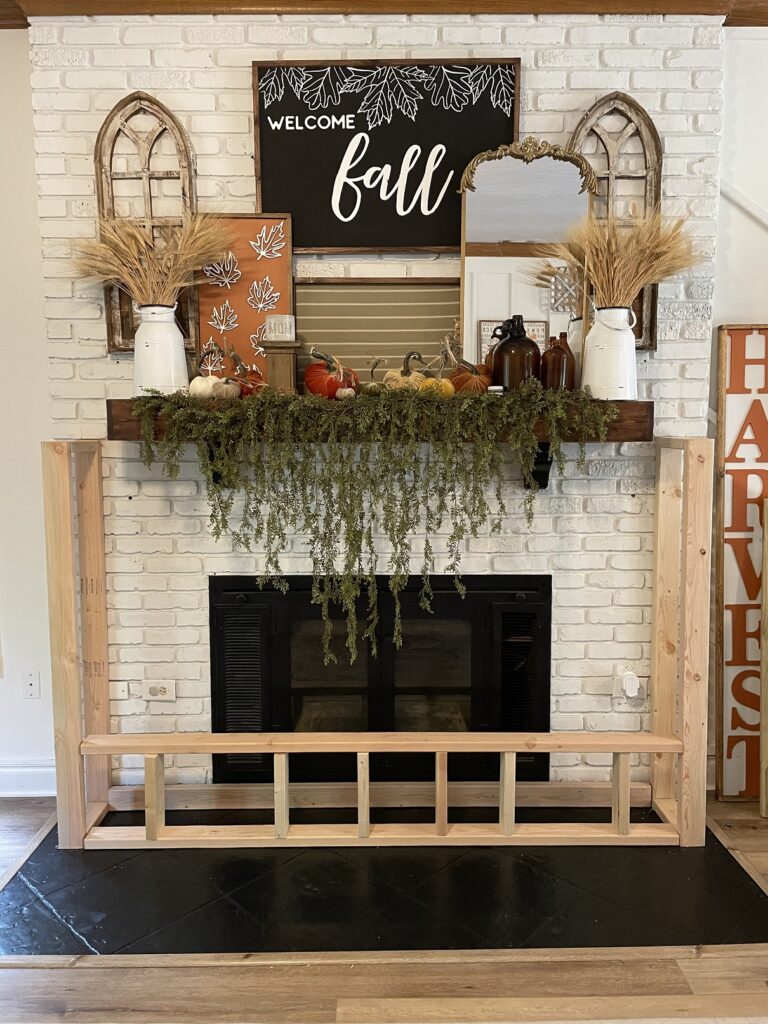 Fireplace makeover by Astra to create an inviting and cozy living room