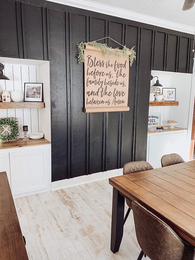 Astra Spanbauer redid her dining room with black and white paint
