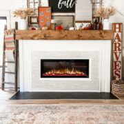 DIY fireplace to create an inviting and cozy living room