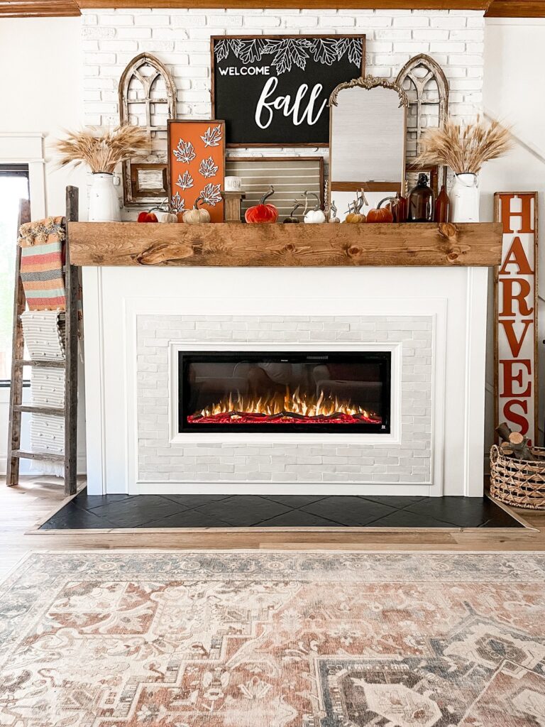 Fireplace makeover by Astra to create an inviting and cozy living room