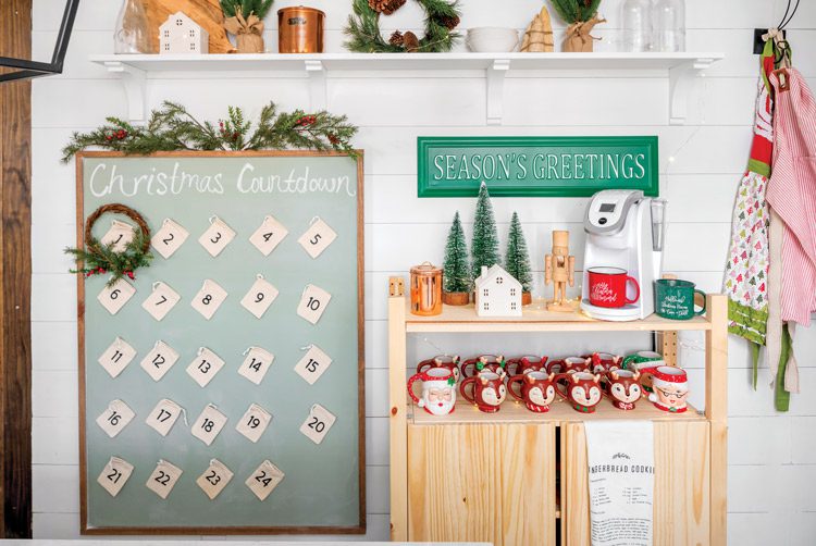 Blogger Sarah Wagner uses her holiday décor to make the space seem larger than it is.