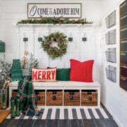 Blogger Sarah Wagner uses her holiday décor to make the space seem larger than it is.