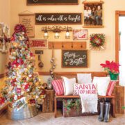 DIY Christmas word art decor