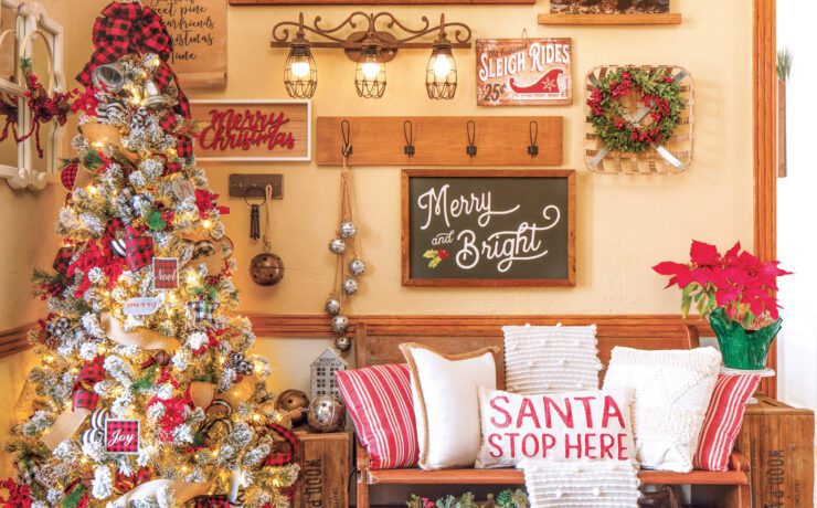 DIY Christmas word art decor