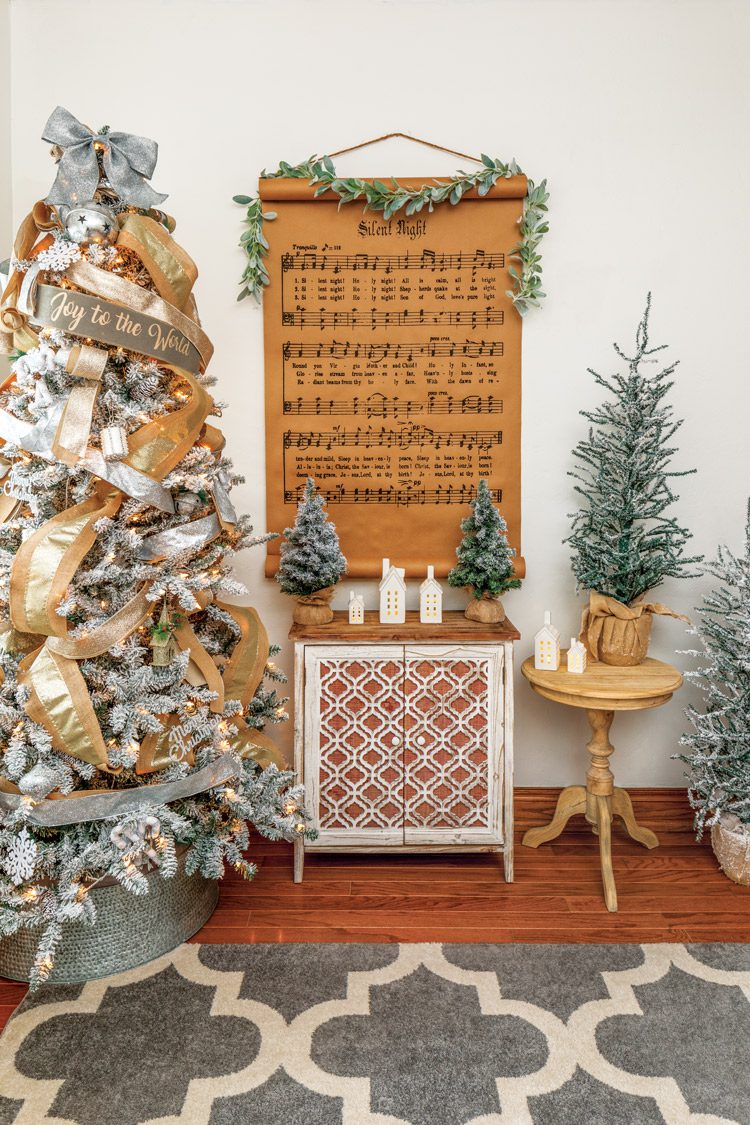 Silent Night sheet music decor