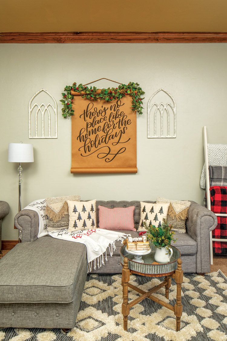 DIY word art Christmas decor