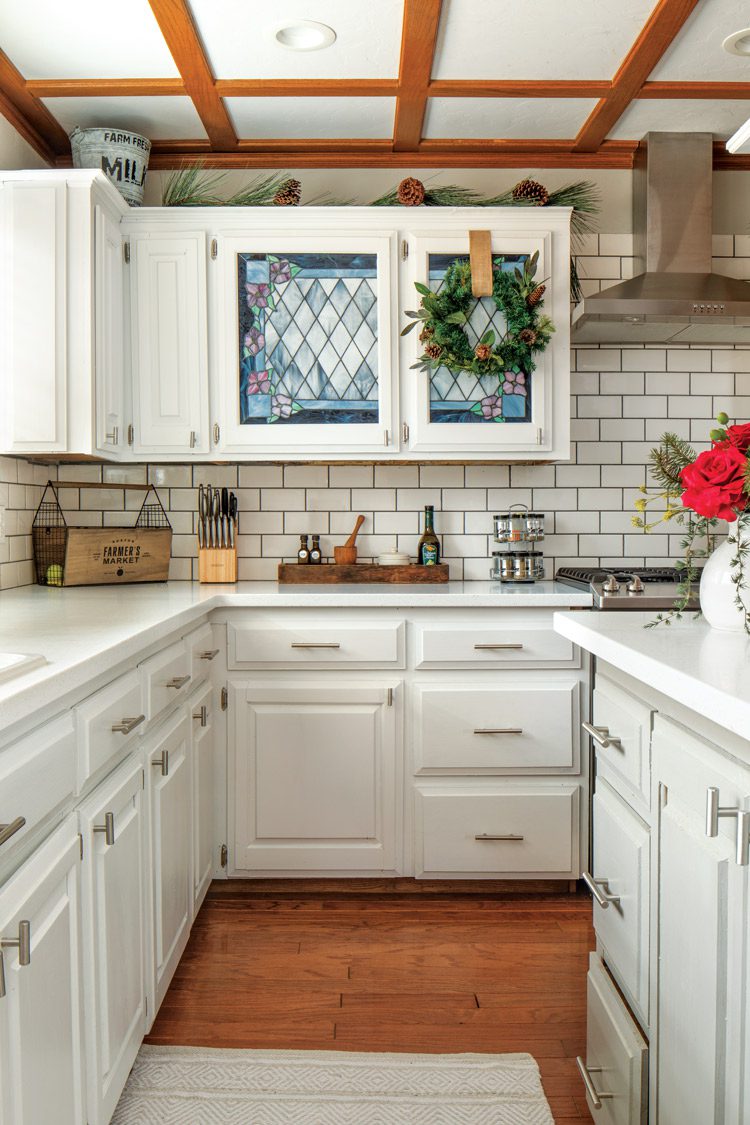 Oklahoma City kitchen decorated for Christmas