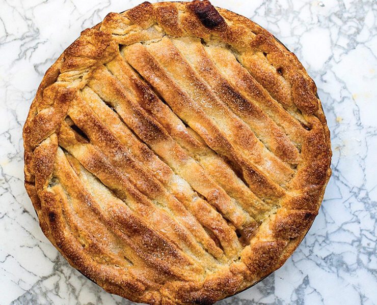 Caramel and Hard Cider Apple Pie