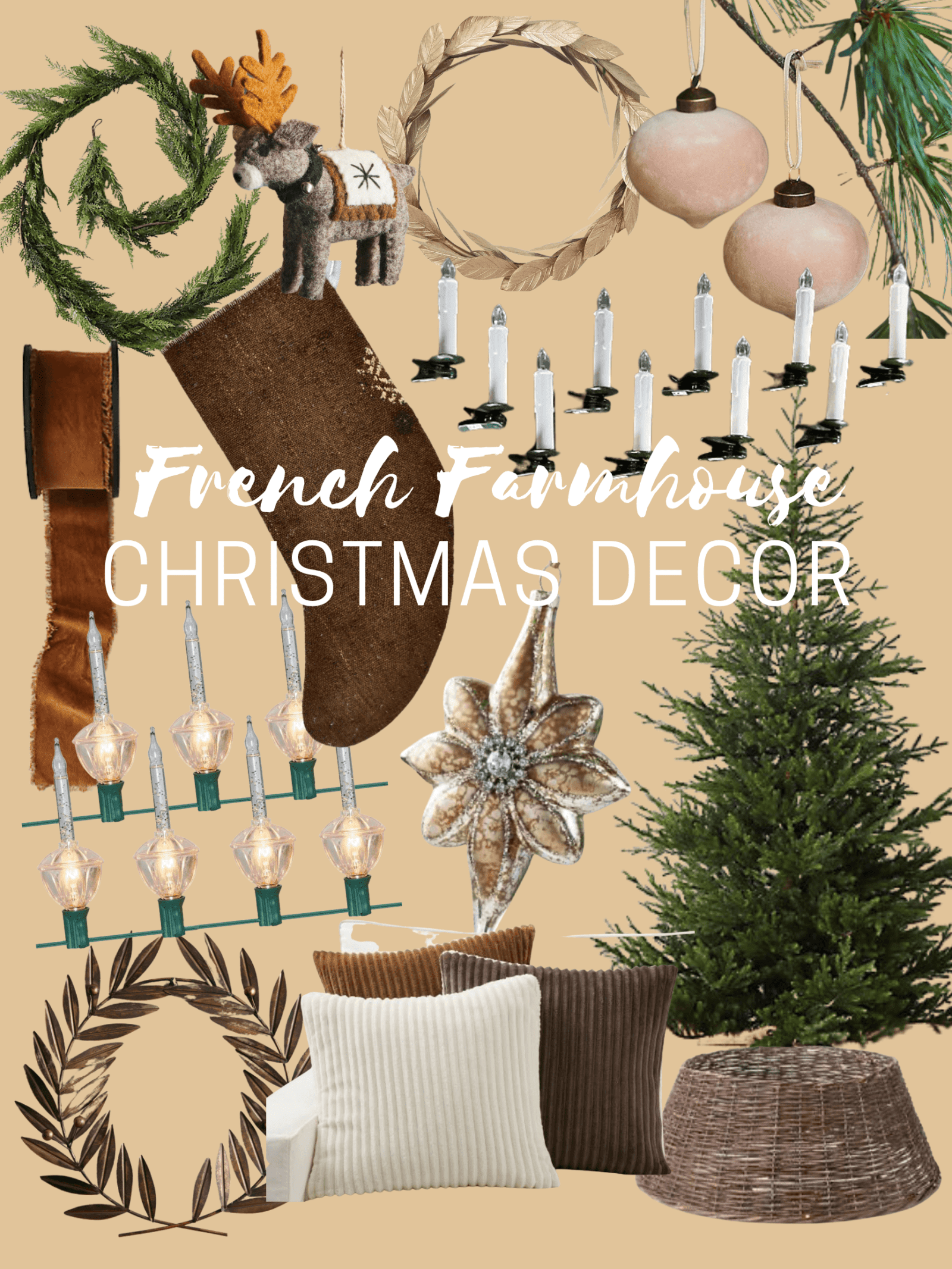 French Farmhouse Christmas Decor