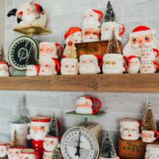 vintage Santa mugs
