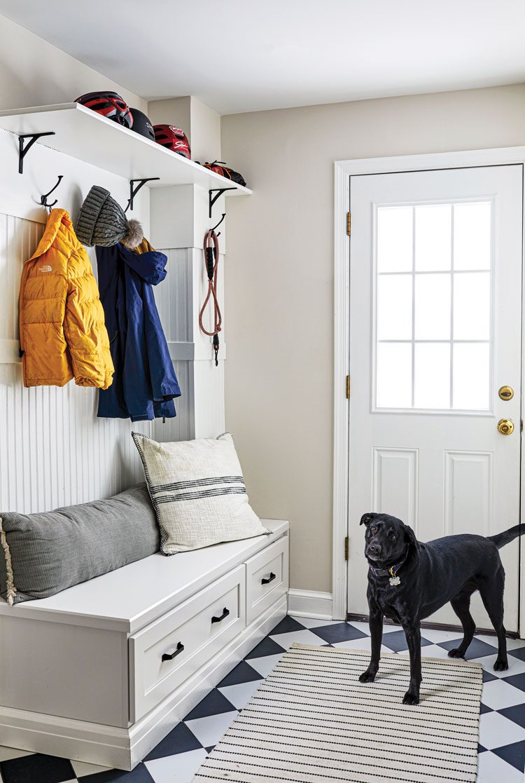Mudroom Makeover for farmhouse style