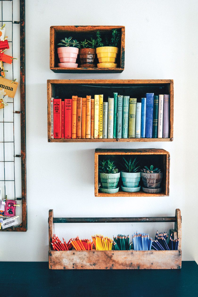 repurposed tool box pencil organizer