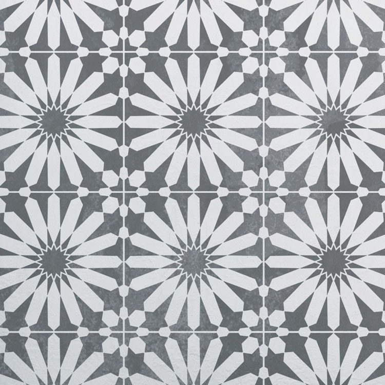 Arabian Daisy tile stencil