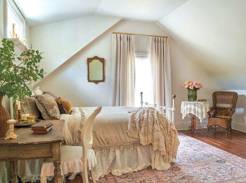 French country inspired bedroom