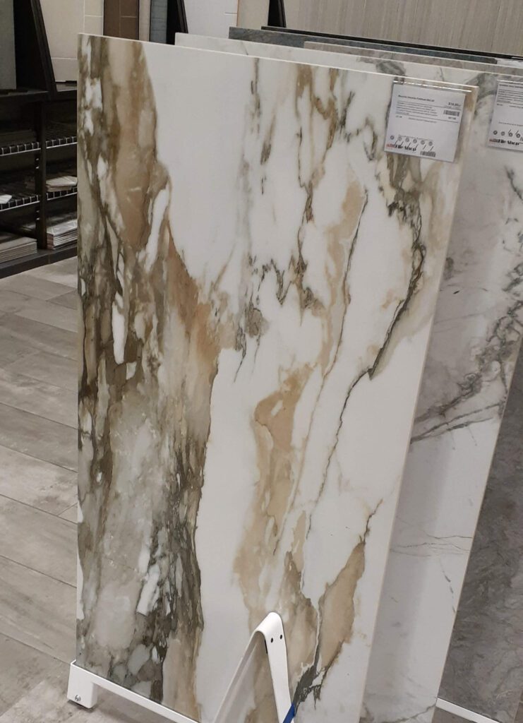 large ceramic tile faux marble
