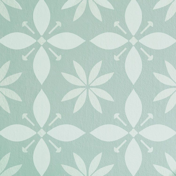 Starflower tile stencil