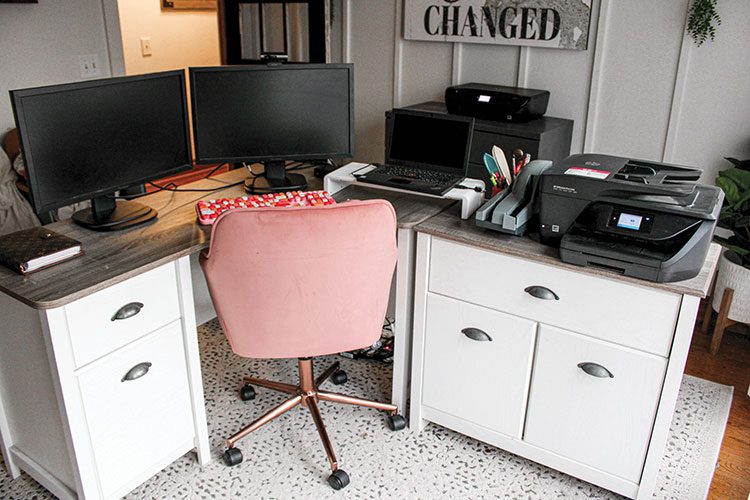 home office desk before