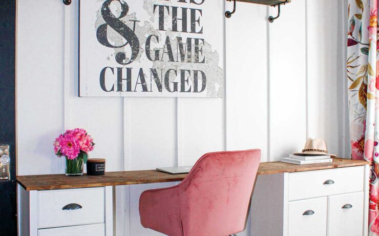 upcycled home office desk