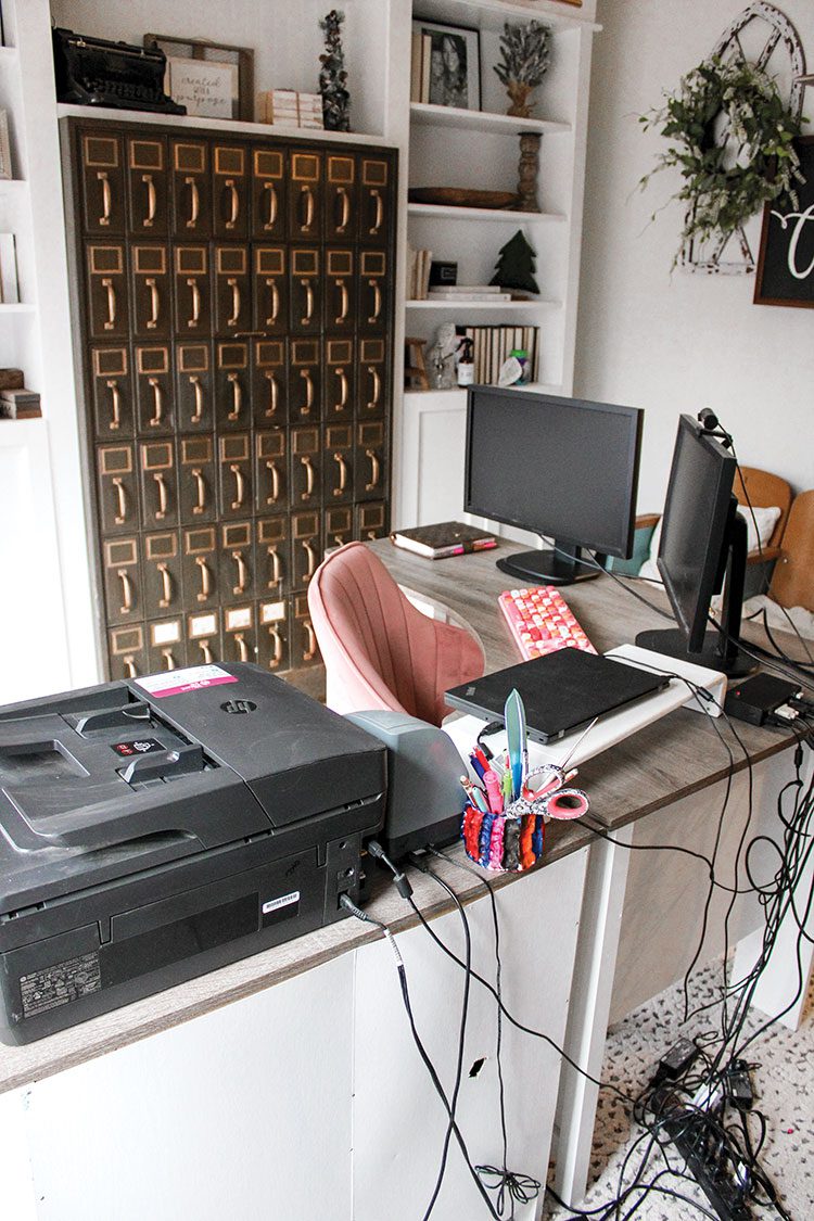 awkward home office desk