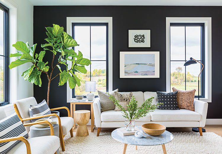 den seating area high contrast in minnesota diy farmhouse