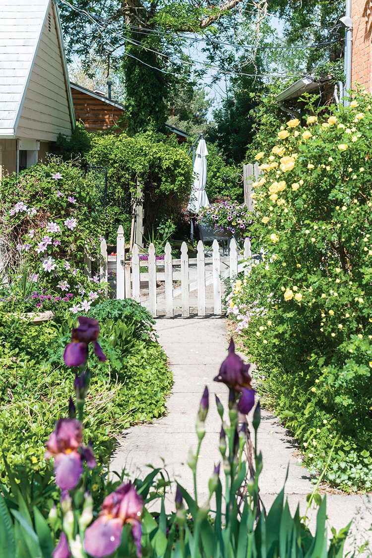 garden in historic utah home