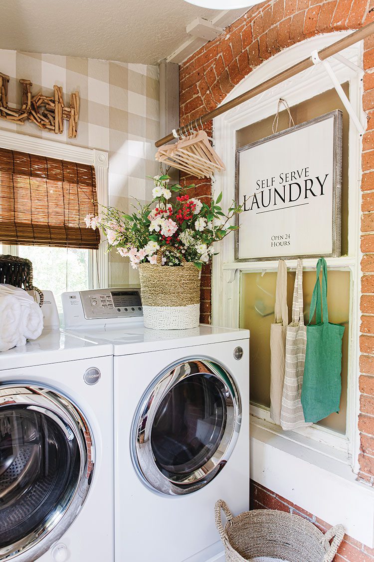 laundry room in historic Utah home