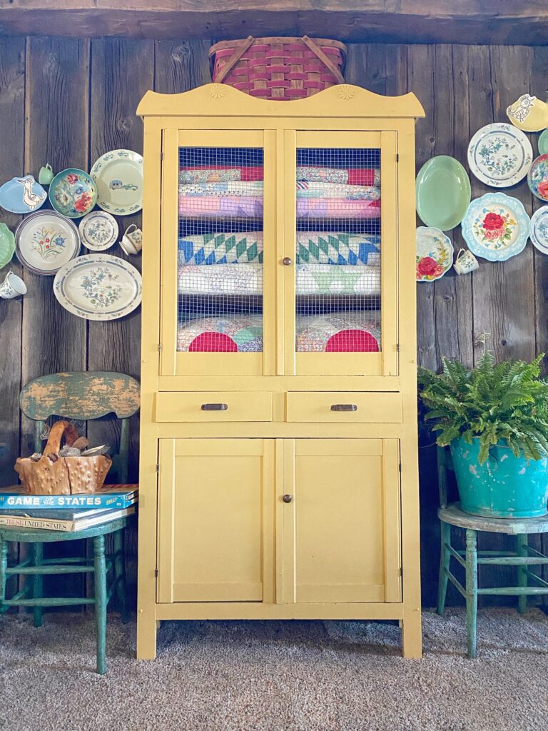 painted blanket cupboard