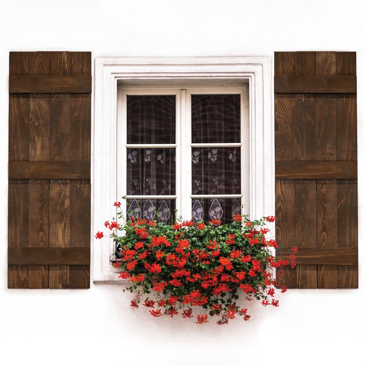 Traditional wooden shutters