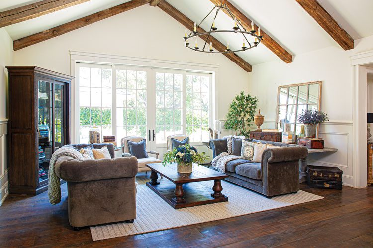 With a variety of textures and a soft, neutral palette, this cozy living room is the perfect spot to relax.