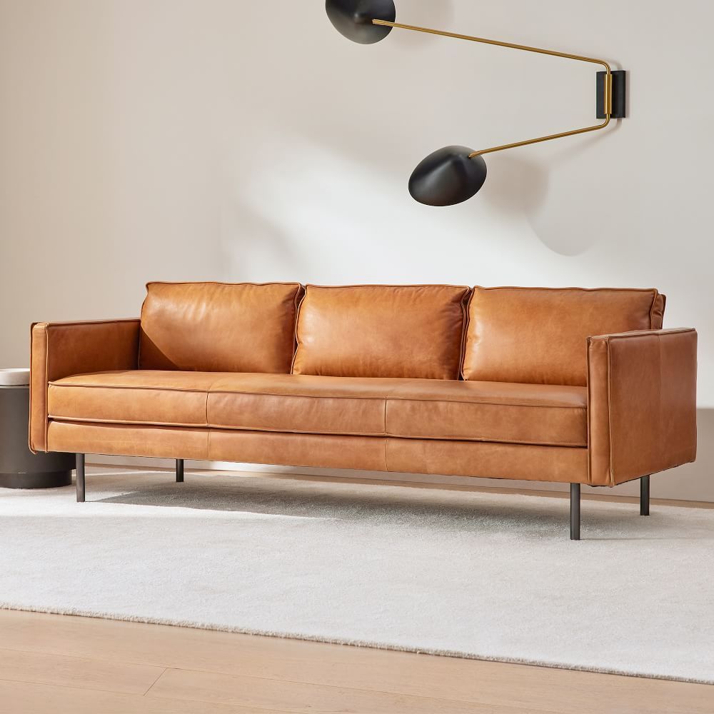 Leather Modern Farmhouse Sofa
