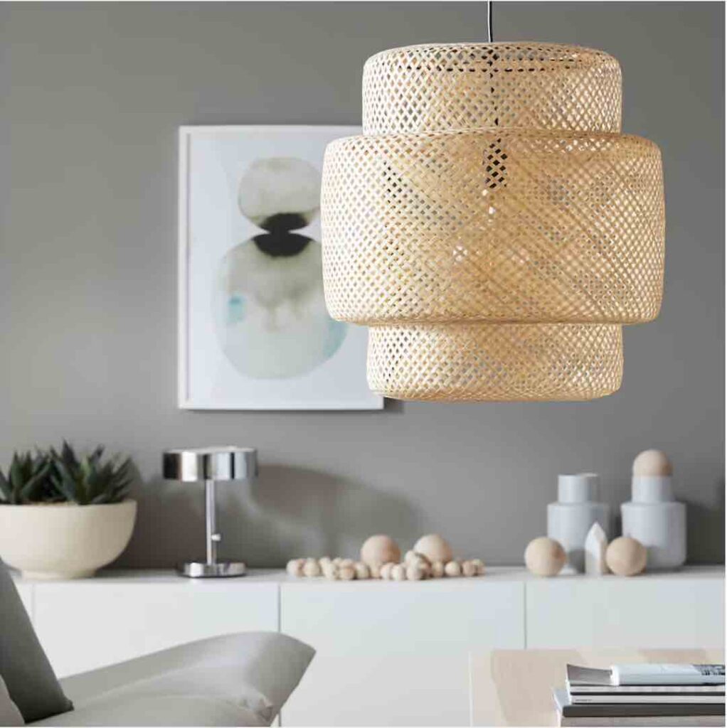 handwoven bamboo Sinnerlig pendant lamp