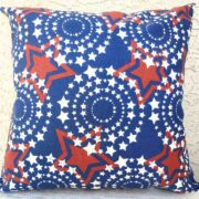 firework pillow red white and blue fourth of july