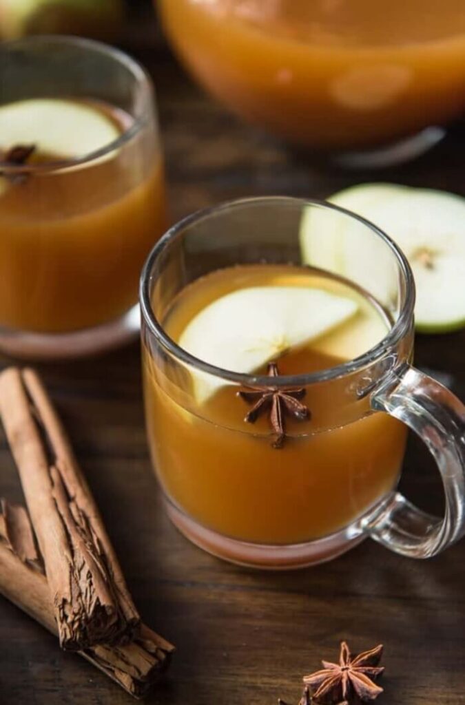 Pumpkin apple cider cocktail