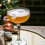 Spiced pear and bourbon cocktail