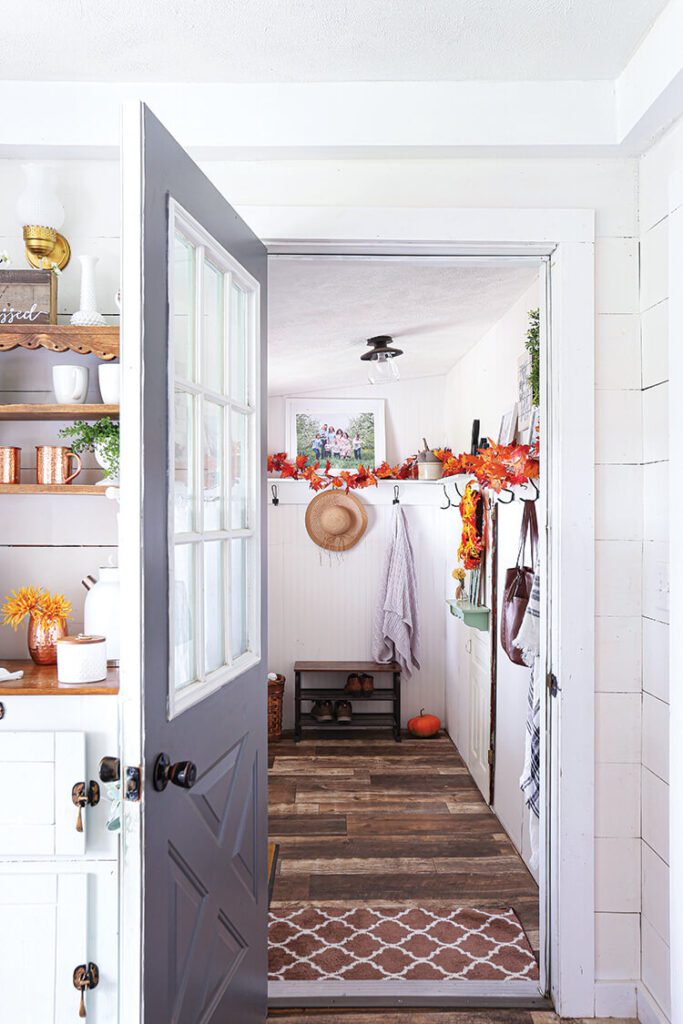 hallway in vintage farmhouse