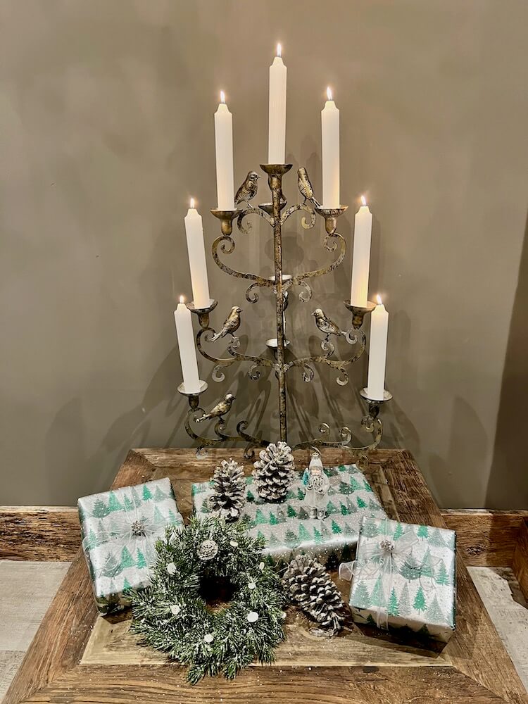 vintage Christmas candelabra