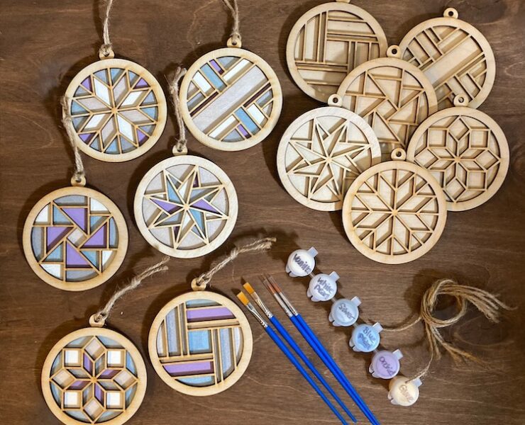 Barn Quilt Pattern Ornaments