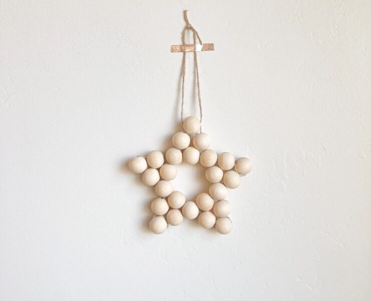 Natural bead star DIY ornament